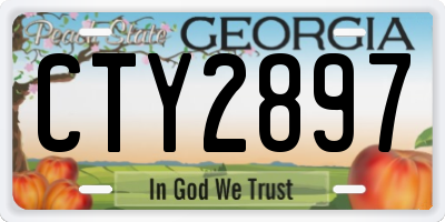 GA license plate CTY2897