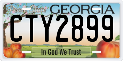 GA license plate CTY2899