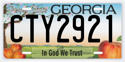 GA license plate CTY2921