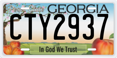 GA license plate CTY2937