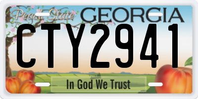 GA license plate CTY2941