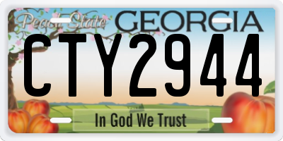 GA license plate CTY2944