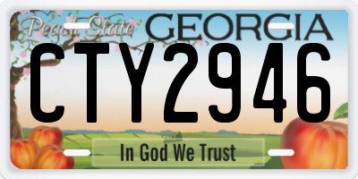 GA license plate CTY2946