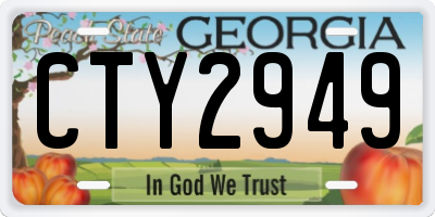 GA license plate CTY2949