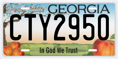 GA license plate CTY2950