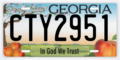 GA license plate CTY2951
