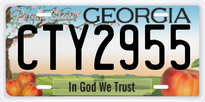 GA license plate CTY2955