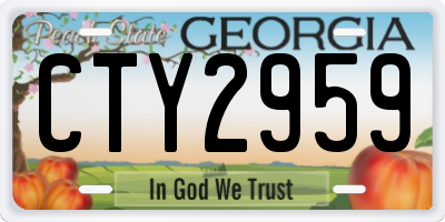 GA license plate CTY2959