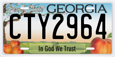GA license plate CTY2964
