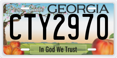 GA license plate CTY2970