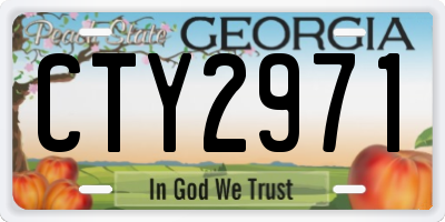 GA license plate CTY2971