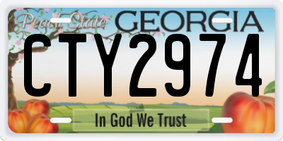 GA license plate CTY2974