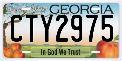 GA license plate CTY2975