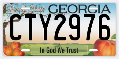 GA license plate CTY2976