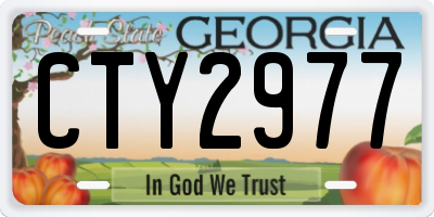GA license plate CTY2977