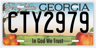 GA license plate CTY2979