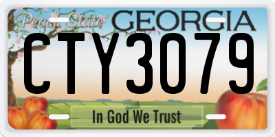 GA license plate CTY3079