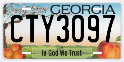 GA license plate CTY3097