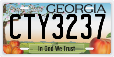 GA license plate CTY3237