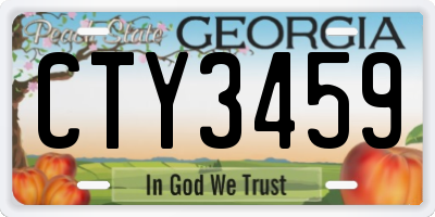 GA license plate CTY3459