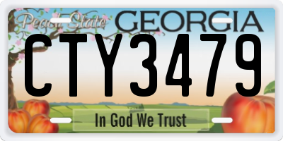 GA license plate CTY3479