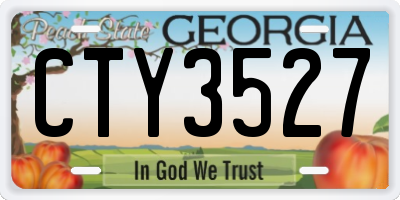 GA license plate CTY3527