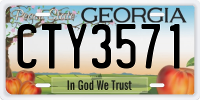GA license plate CTY3571