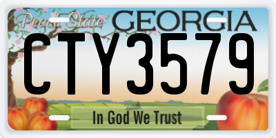 GA license plate CTY3579