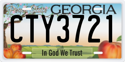GA license plate CTY3721