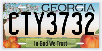 GA license plate CTY3732