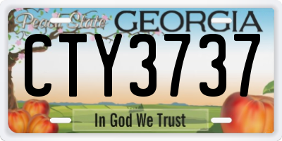 GA license plate CTY3737