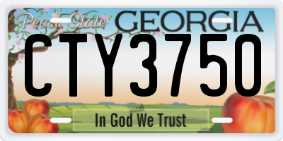 GA license plate CTY3750