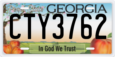 GA license plate CTY3762