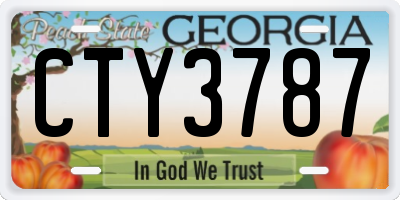 GA license plate CTY3787
