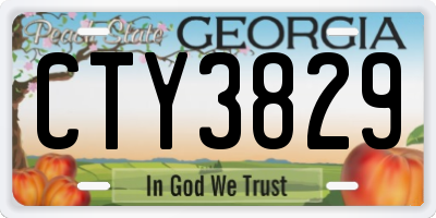 GA license plate CTY3829