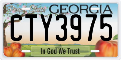 GA license plate CTY3975