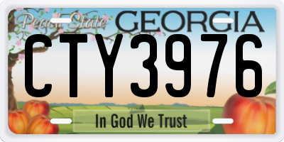 GA license plate CTY3976