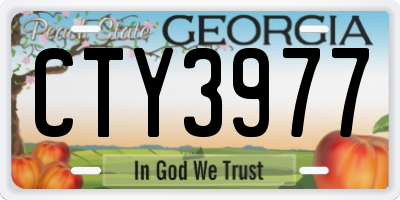 GA license plate CTY3977