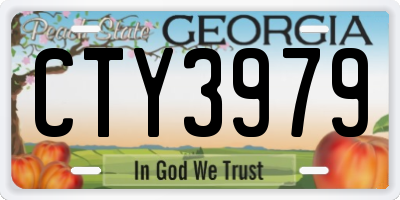 GA license plate CTY3979