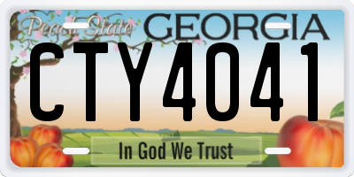 GA license plate CTY4041