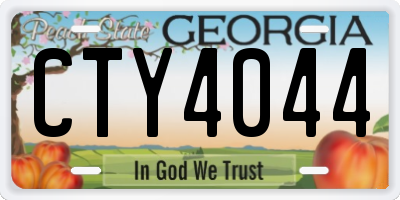 GA license plate CTY4044