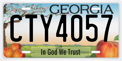 GA license plate CTY4057