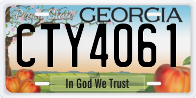 GA license plate CTY4061