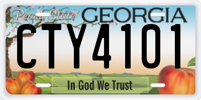 GA license plate CTY4101