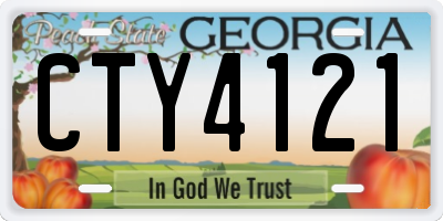 GA license plate CTY4121