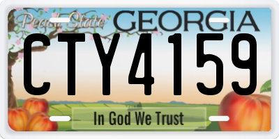 GA license plate CTY4159