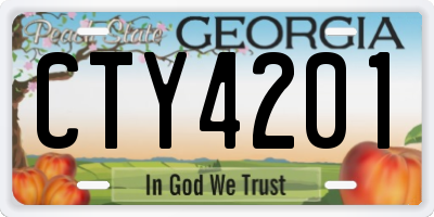 GA license plate CTY4201