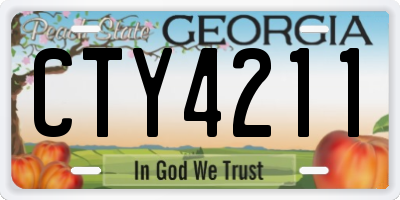 GA license plate CTY4211