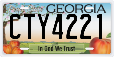 GA license plate CTY4221