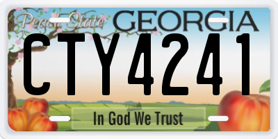 GA license plate CTY4241